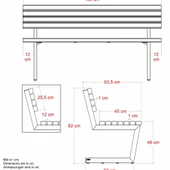 PLUS Relax bænk m/hængebord 150 cm ThermoWood®