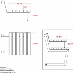 PLUS Relax bænk m/hængebord 150 cm ThermoWood®