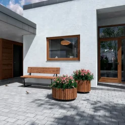 PLUS Relax bænk m/hængebord 150 cm ThermoWood®