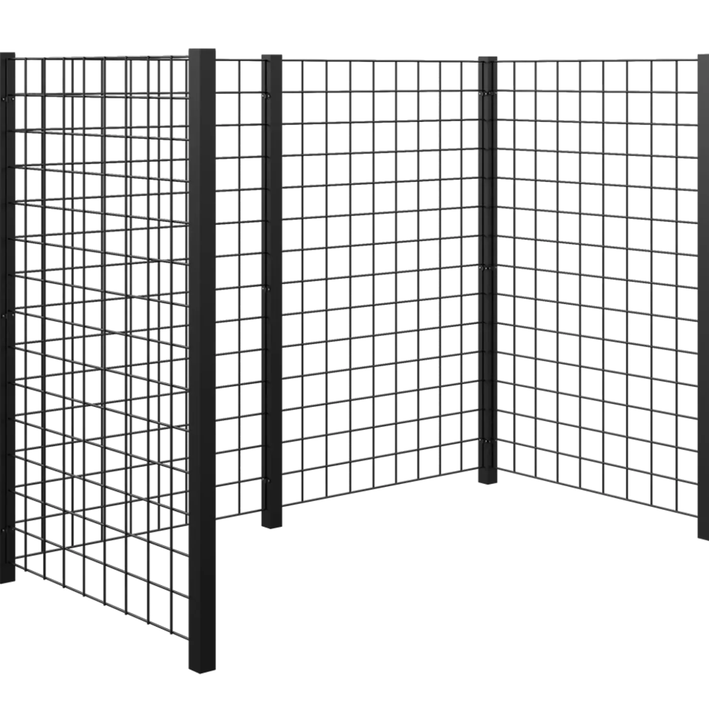 Plus renovationsskjul stålespalier 193,5x99x147 cm sort