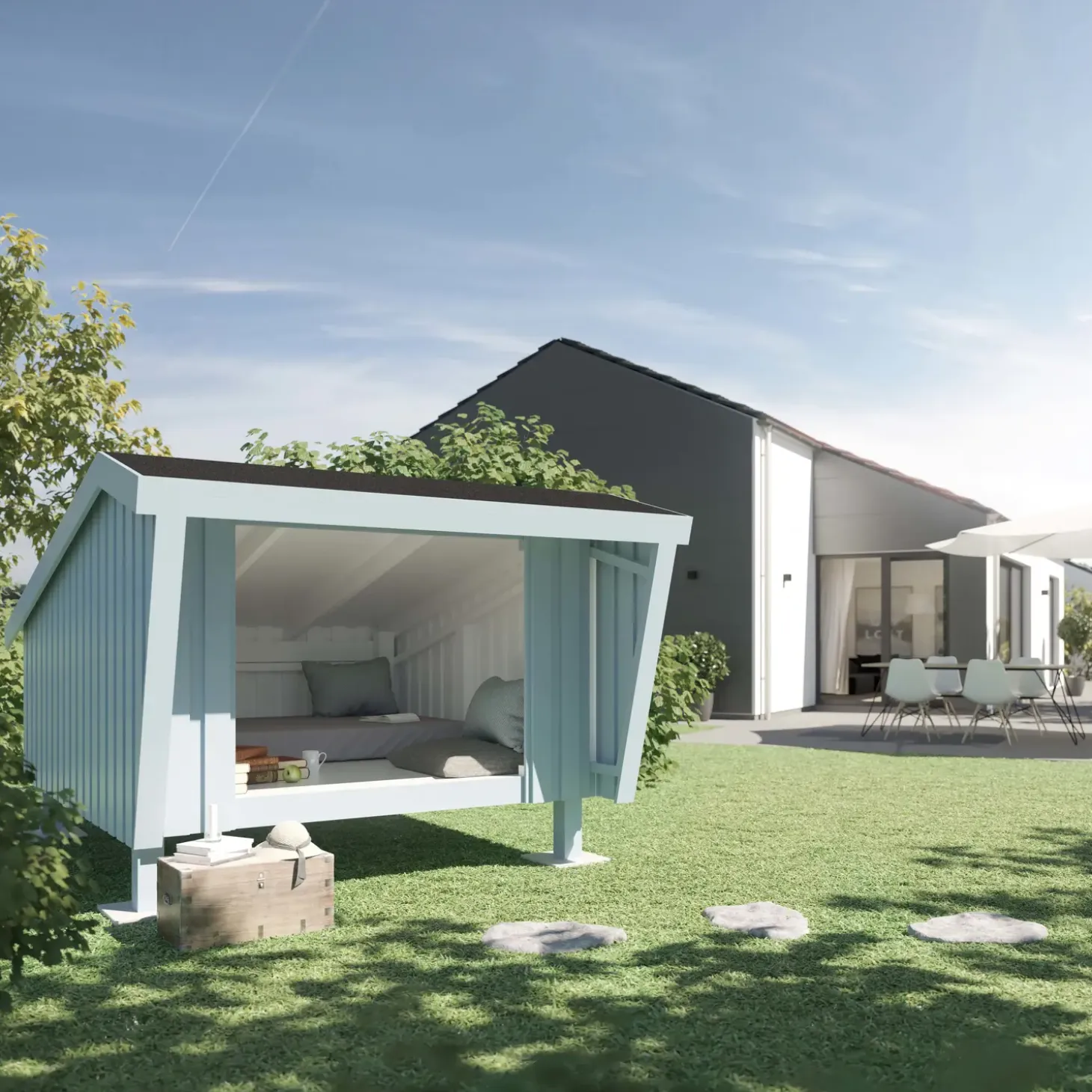 Plus shelter ubehandlet nåletræ inkl. beslag/skruer