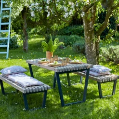 Plus Siesta Bord 138x76,5x72 cm grundmalet drivtømmerfarve