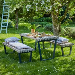 Plus Siesta Bord 138x76,5x72 cm grundmalet drivtømmerfarve