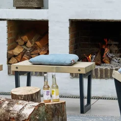 Plus Siesta rustik skammel/bord 80 cm