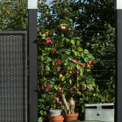 Plus stålespalier m/kant 900x1800 mm sort