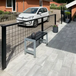 Plus stålespalier m/kant 900x1800 mm sort