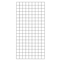Plus stålespalier m/kant 900x1800 mm sort