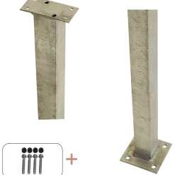 Plus Stålstolpe m/fod til håndliste inkl. bolte  4,5x4,5x103,3 cm