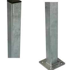 Plus stålstolpe m/fod 45x45 mm længde 95 cm galvaniseret
