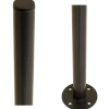 Plus stålstolpe rund m/stolpefod Ø42,4mm x 96 cm sort