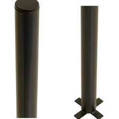Plus stålstolpe rund t/nedgravning Ø42,4mm x 186 cm sort