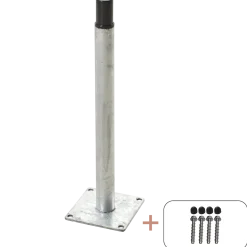 Plus Stolpefod til kompositstolpe m/skruer til fundament max. hegnshøjde 145 cm