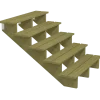 Plus Terrassetrappe 5 trin 88x126 cm 34,2°  120 cm