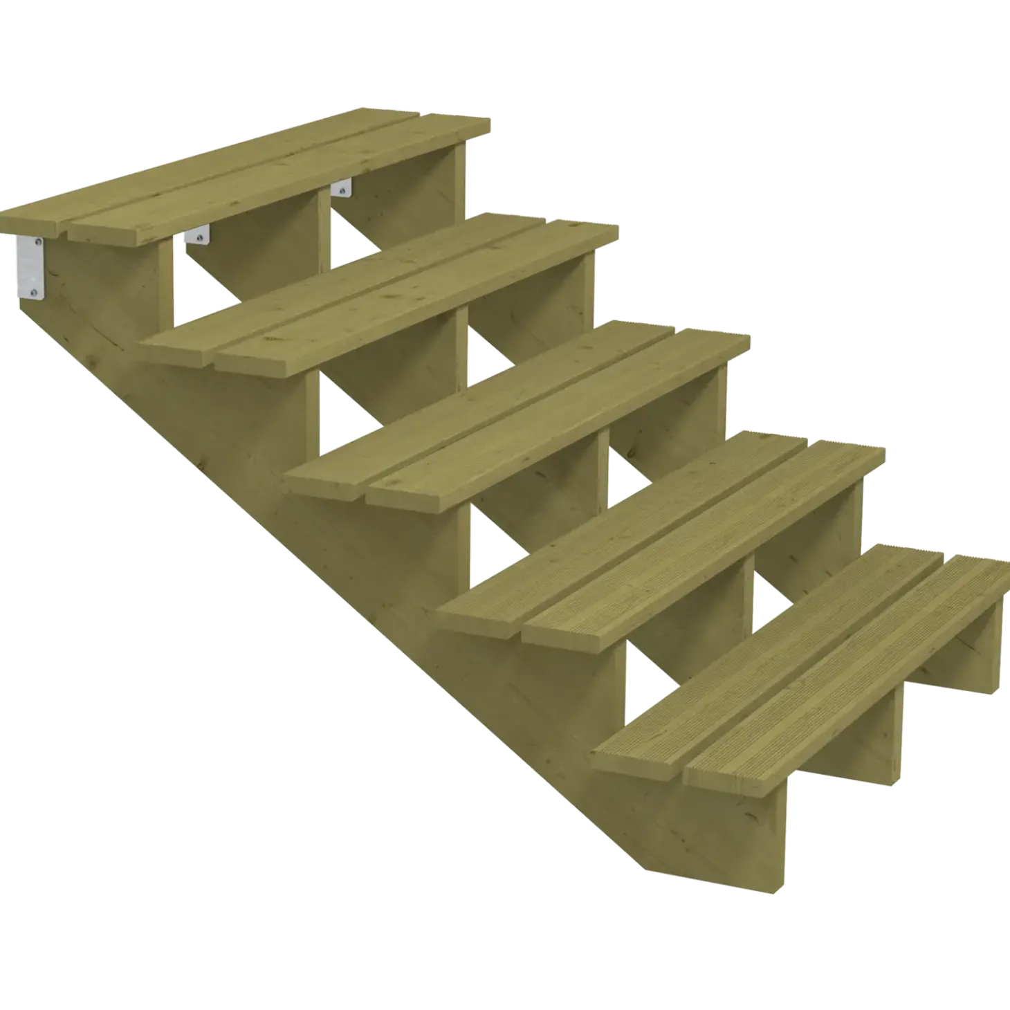 Plus Terrassetrappe 5 trin 88x126 cm 34,2° 120 cm