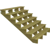 Plus Terrassetrappe 5 trin 88x126 cm 34,2°  180 cm