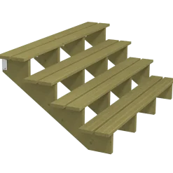 Plus Terrassetrappe 4 trin 71x101 cm 34,2°  180 cm