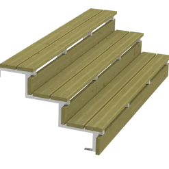 Plus Terrassetrappe 3 trin 54x79 cm 34,2° 180 cm