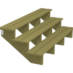 Plus Terrassetrappe 3 trin 54x76 cm 34,2° 180 cm