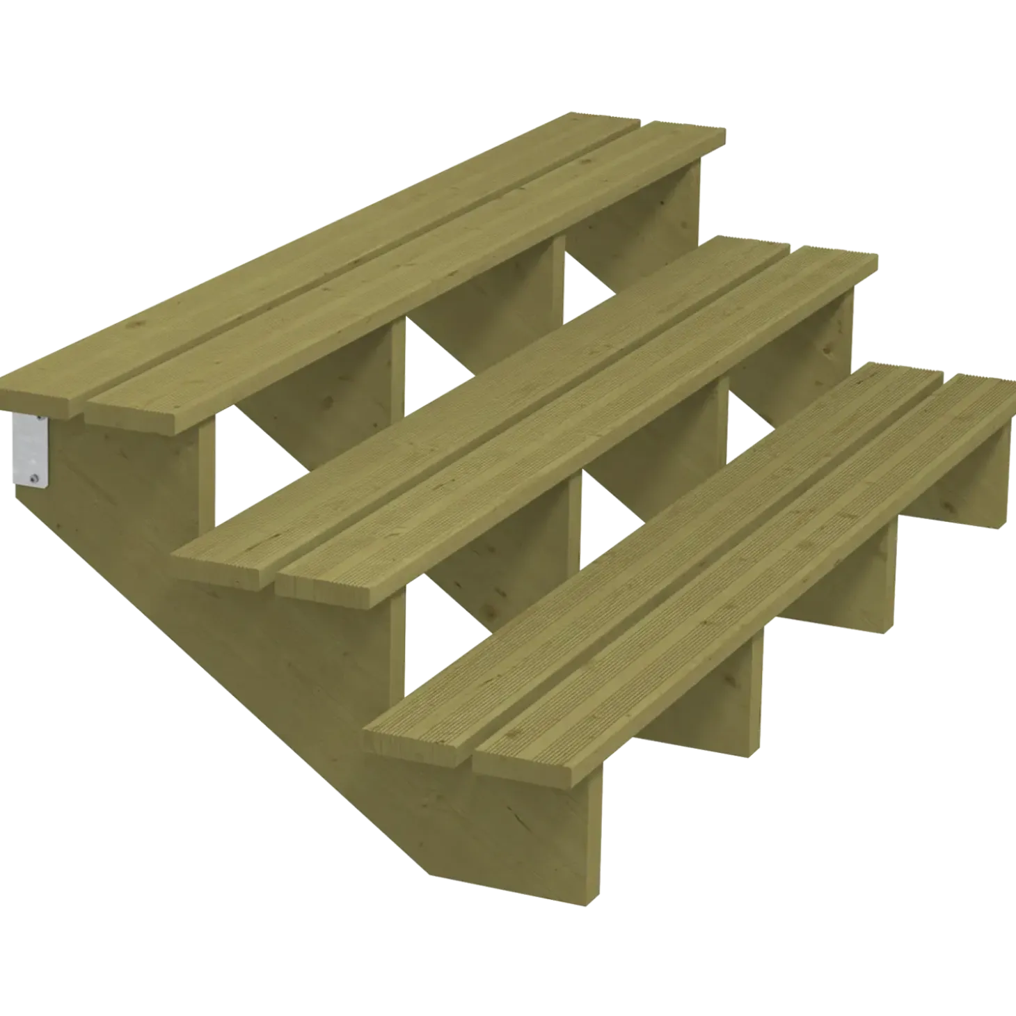 Plus Terrassetrappe 3 trin 54x76 cm 34,2° 180 cm