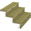 Plus Terrassetrappe 3 trin 54x79 cm 34,2° 120 cm