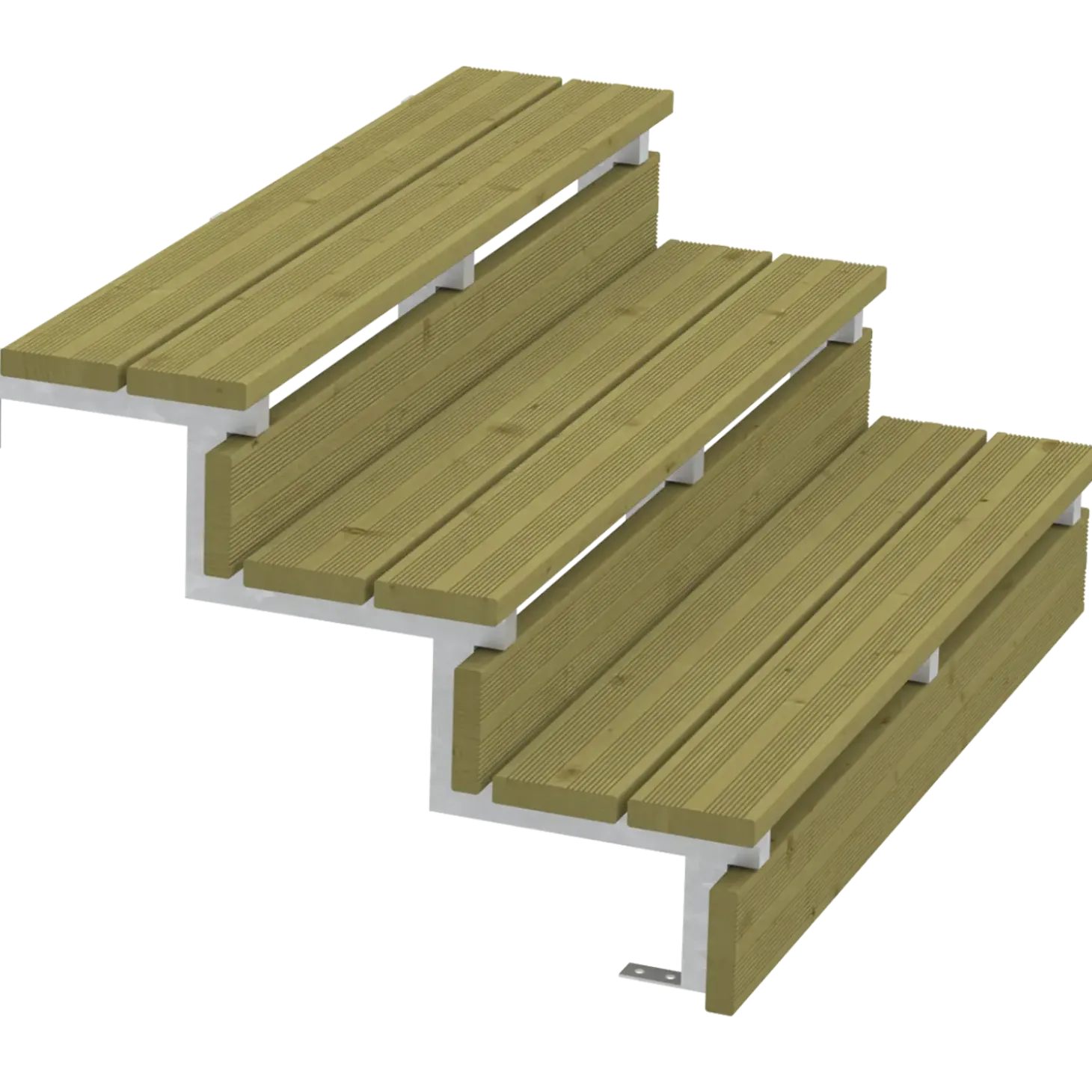 Plus Terrassetrappe 3 trin 54x79 cm 34,2° 120 cm