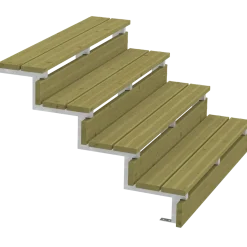 Plus Terrassetrappe 4 trin 71x104 cm 34,2°  120 cm