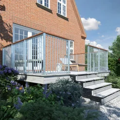 Plus Terrassetrappe 4 trin 71x104 cm 34,2°  120 cm