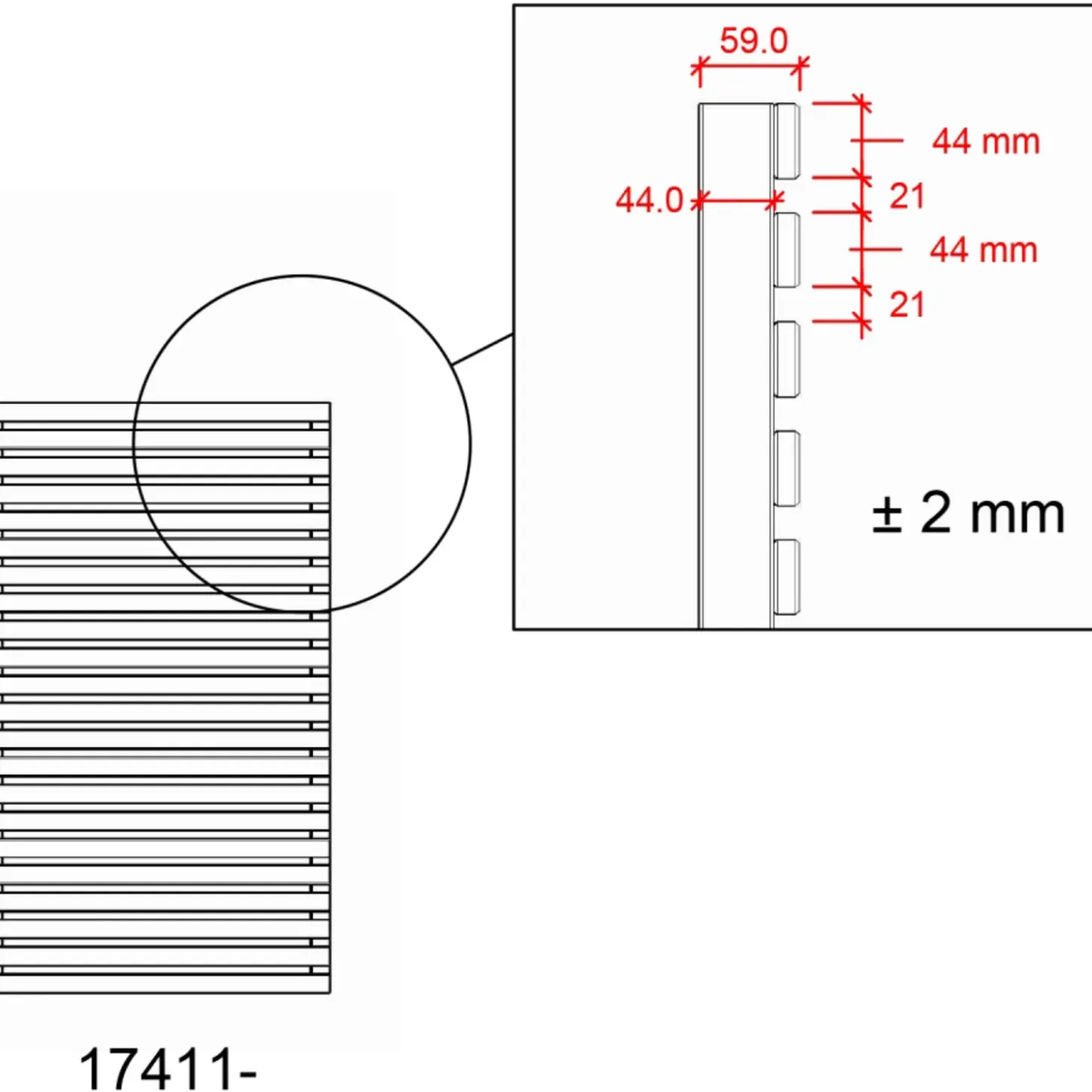 Plus Tokyo hegn 83x140 cm hvid