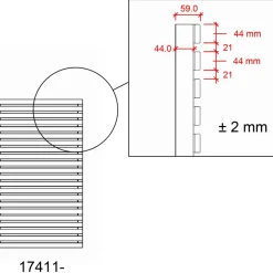 Plus Tokyo hegn 83x140 cm sort