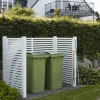 Plus Tokyo renovationsskjuler m/træstolper t/nedgravning hvid