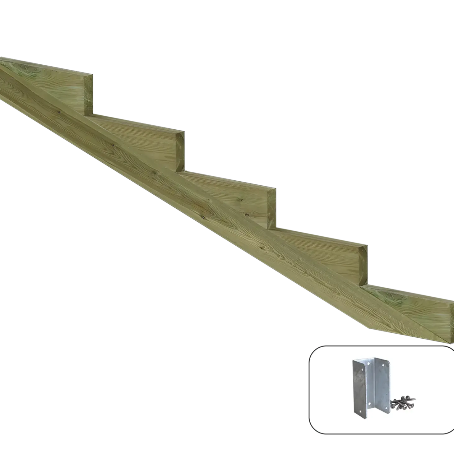 Plus 19º Trappevange 5 trin m/beslag Trindybde 39 cm