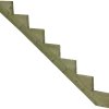 Plus trappevange 7 trin trykimp. træ