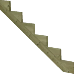 Plus trappevange 7 trin trykimp. træ
