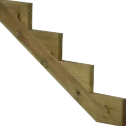 Plus trappevange 7 trin trykimp. træ