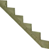 Plus trappevange 6 trin trykimp. træ 546264