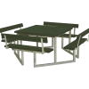 Plus Twist bord/bænkesæt med 4 ryglæn 227 cm trykimp