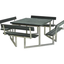 Plus Twist bord/bænkesæt med 4 ryglæn 227 cm trykimp