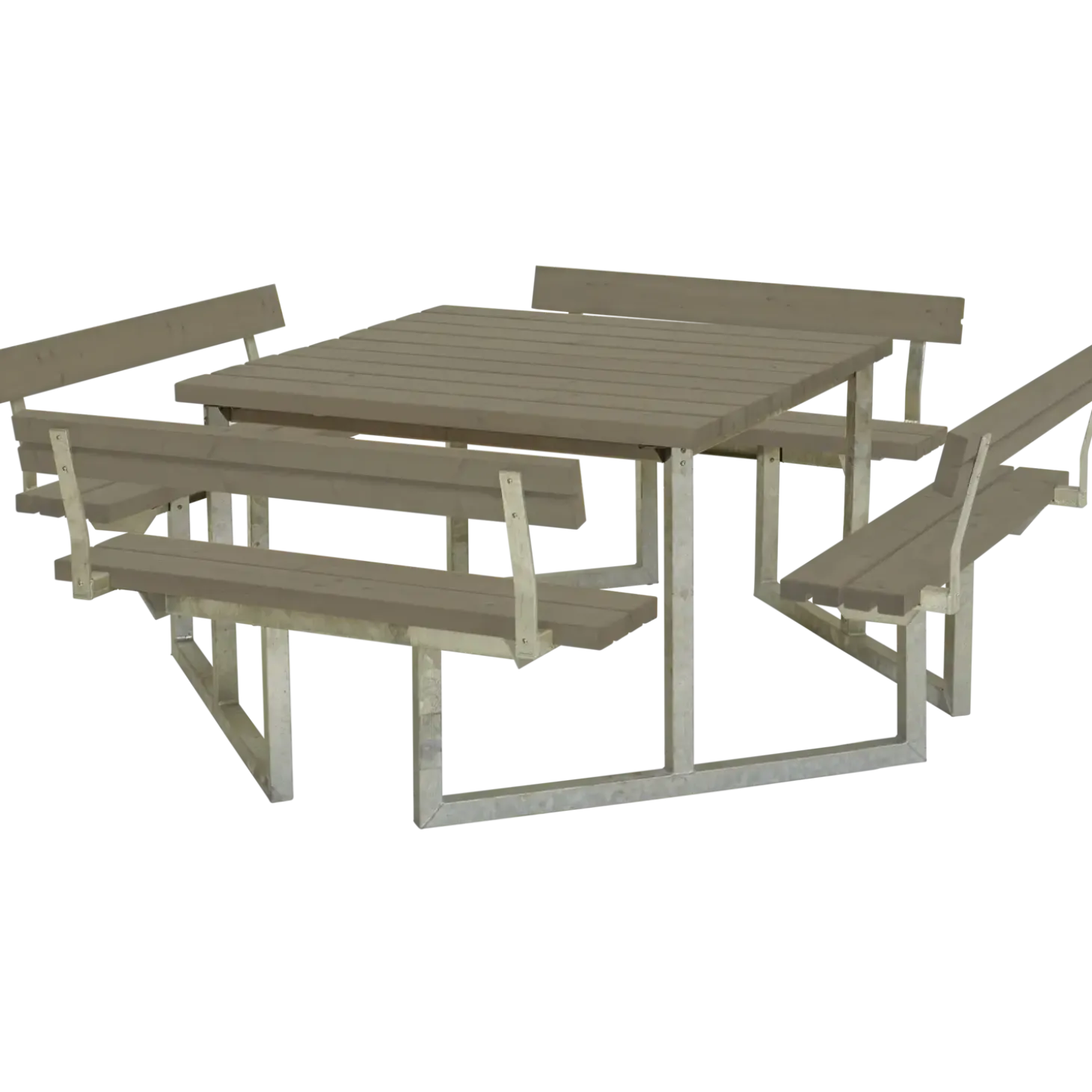 Plus Twist bord/bænkesæt med 4 ryglæn 227 cm trykimp
