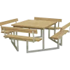Plus Twist Bord/Bænkesæt m/4 ryglæn 227 cm ThermoWood®