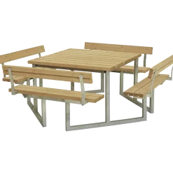 Plus Twist Bord/Bænkesæt m/4 ryglæn 227 cm ThermoWood®