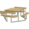 Plus Twist Bord/Bænkesæt m/2 ryglæn 204 cm ThermoWood®