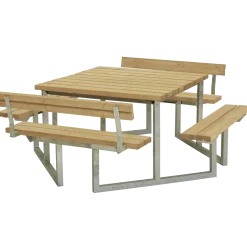 Plus Twist Bord/Bænkesæt m/2 ryglæn 204 cm ThermoWood®