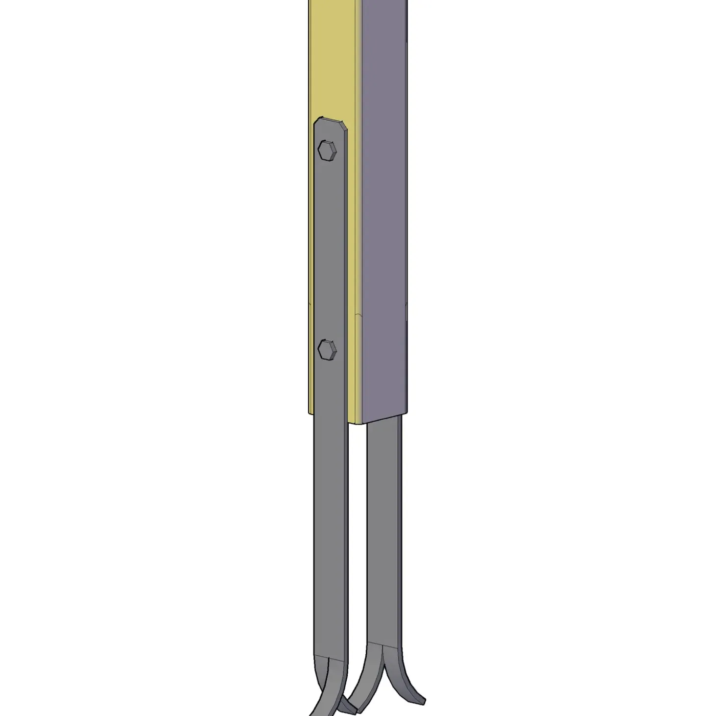 Plus Universal stolpefødder t/nedstøbning 4x60 cm varmgalvanisert