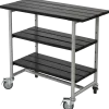Plus Urban grill-/plantebord med 2 hylder grundmalet sort