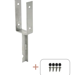 Plus UStolpefod 9x9 cm stolper til nedstøbning m/skruer