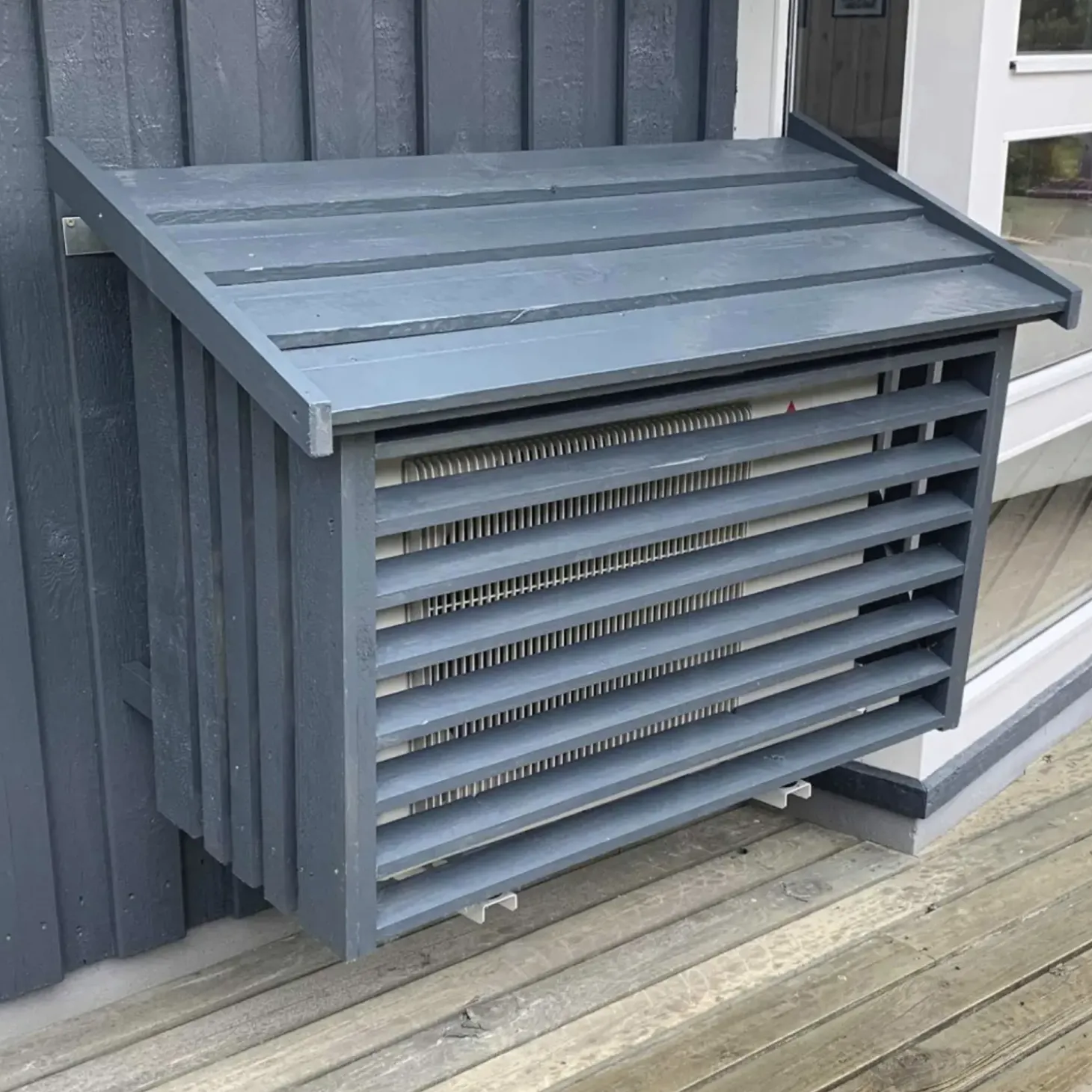 Plus varmepumpeskjuler hvid 116x56x78 cm
