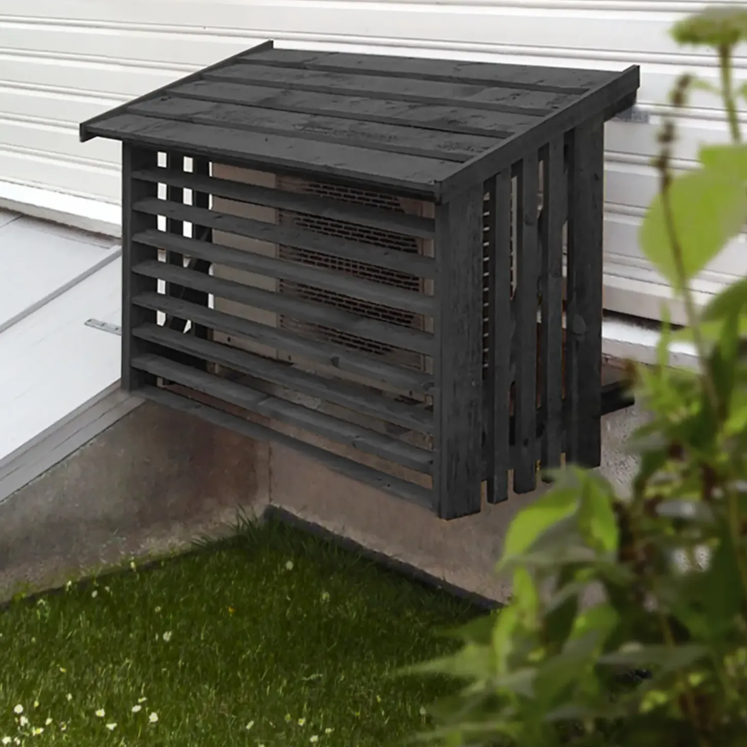 Plus varmepumpeskjuler hvid 116x56x78 cm
