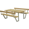 Plus Wega Bord/Bænkesæt m/2 ryglæn 177 cm ThermoWood®