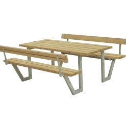 Plus Wega Bord/Bænkesæt m/2 ryglæn 177 cm ThermoWood®