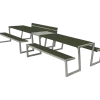 Plus Zigma bord/bænkesæt med 1 ryglæn 392 cm sort